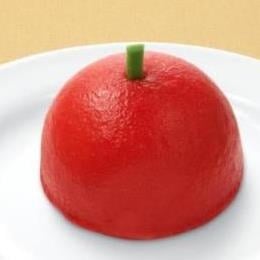 真っ赤なリンゴのドームケーキ